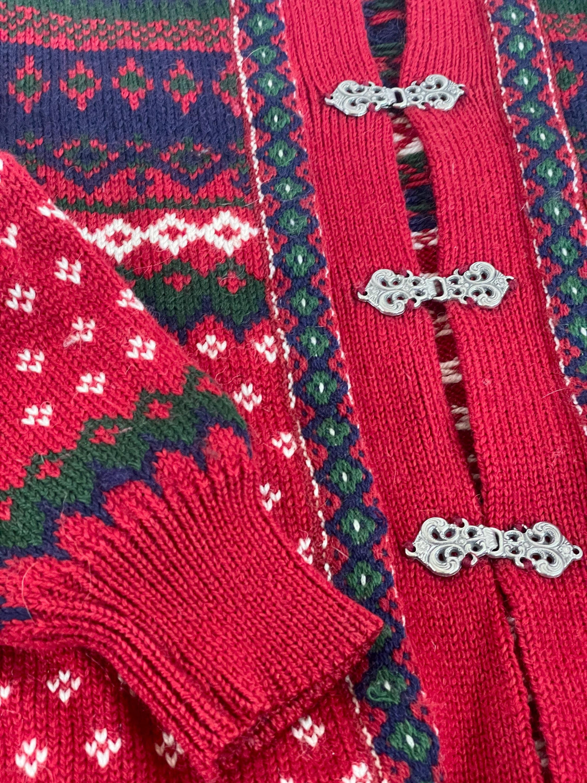 1980s Nordstrikk Wool Norwegian Cardigan. L
