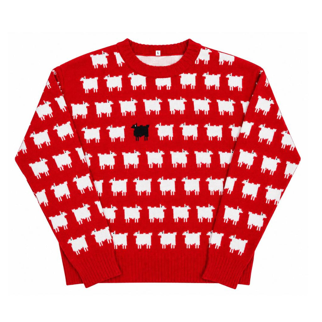 Royal Sheep Red Jumper – Vintage Princess Style Sweater – Hand Made Customized Sweater