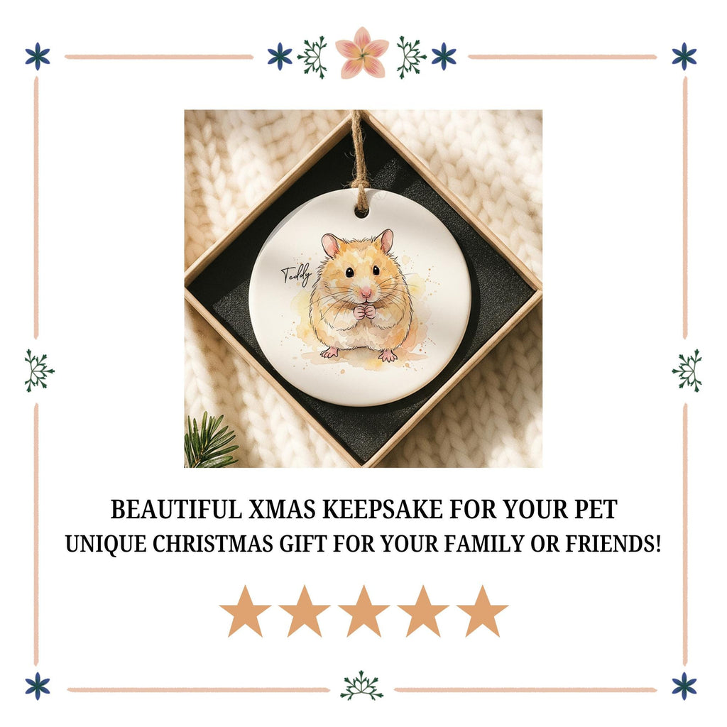 Personalized Pet Portrait Christmas Ornament, Goldfish Lizard Bird Horse Hamster Rabbit Goat Ornament, Pet Owner Gift, Custom Pet Keepsake