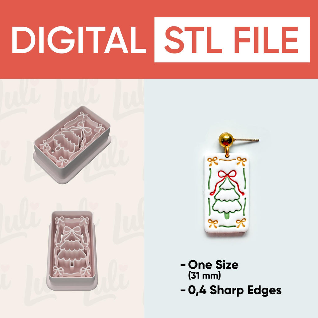 Bow Christmas Tree Cutter (STL Digital File)