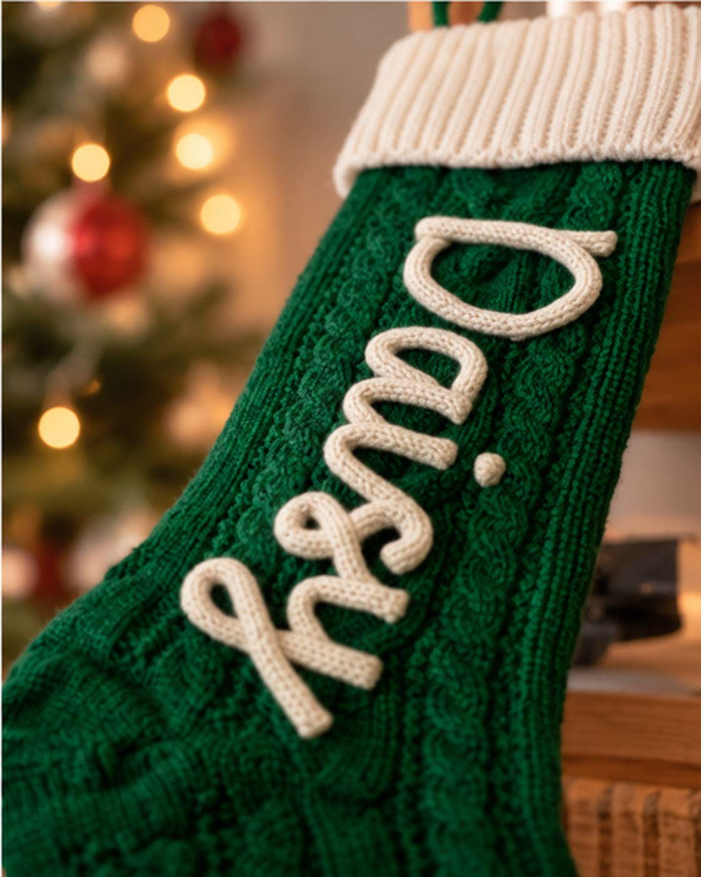 2026 Christmas Personalized Christmas Stocking - Custom Name Knit Stocking - Toddler Knit Stocking - Christmas Stocking Day