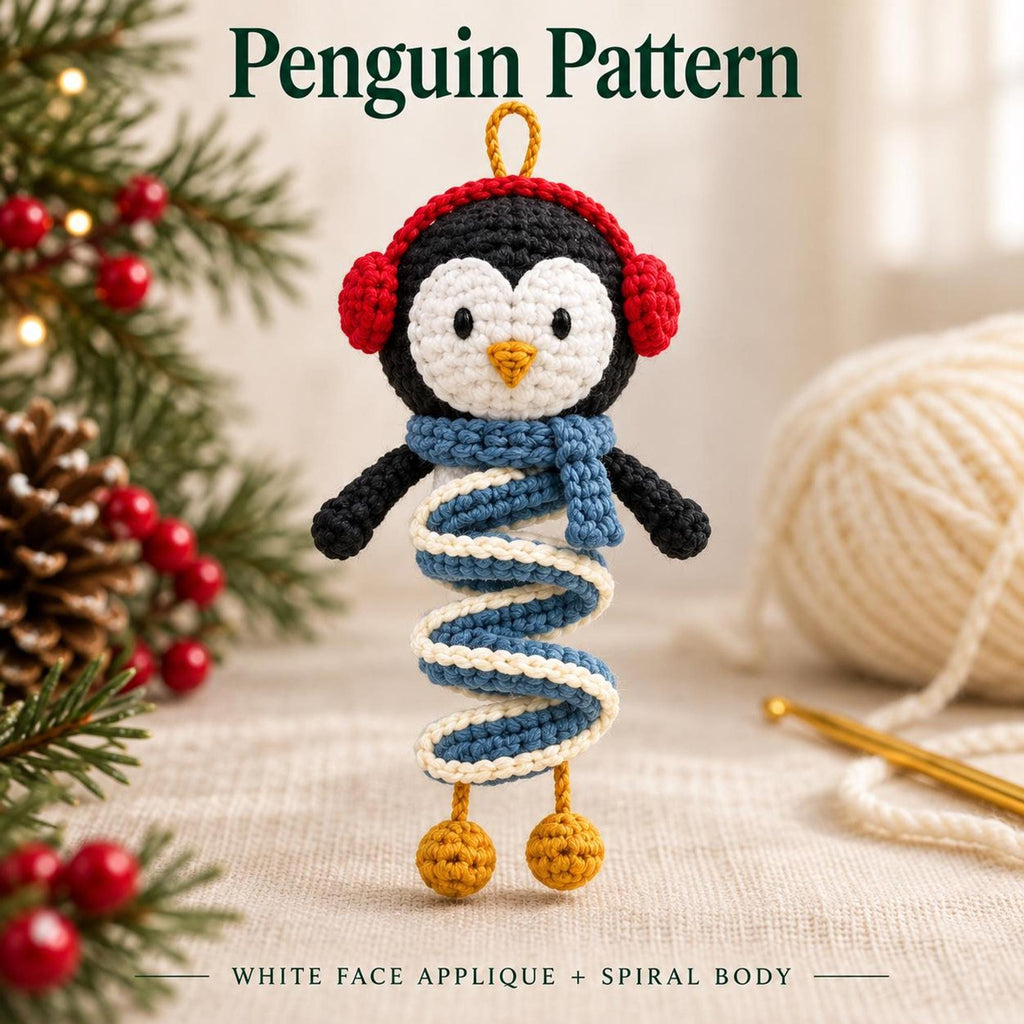 12 Christmas Spiral Ornaments Crochet Wind Spinner Pattern Bundle PDF, Santa Snowman Elf Reindeer Hanging Amigurumi Christmas Home Decor
