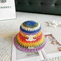 Celine Rainbow Everyday Simple Bucket Hat Straw 237190