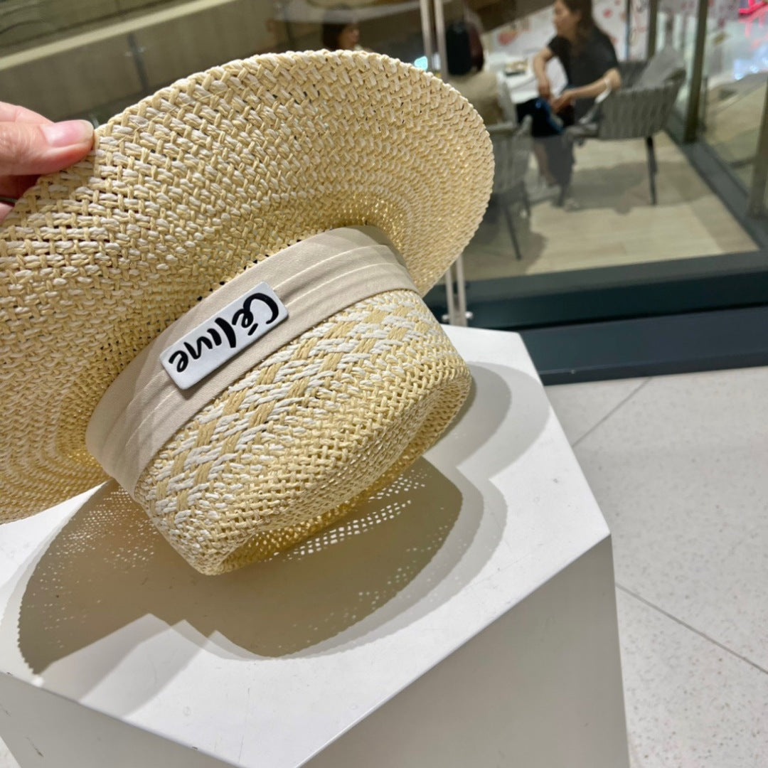 WIDE BRIM HAT MODEL 652049 IN NATURAL WOVEN STRAW