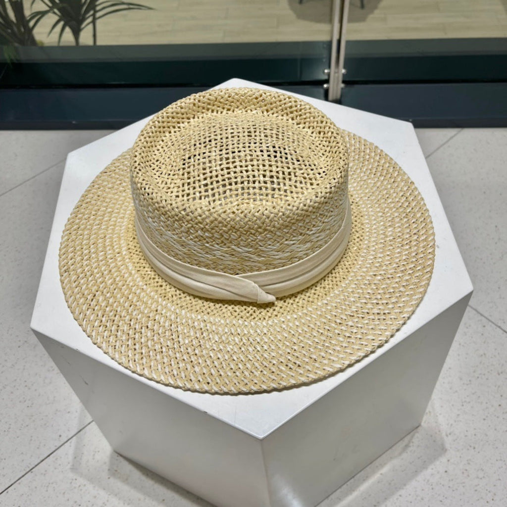 WIDE BRIM HAT MODEL 652049 IN NATURAL WOVEN STRAW