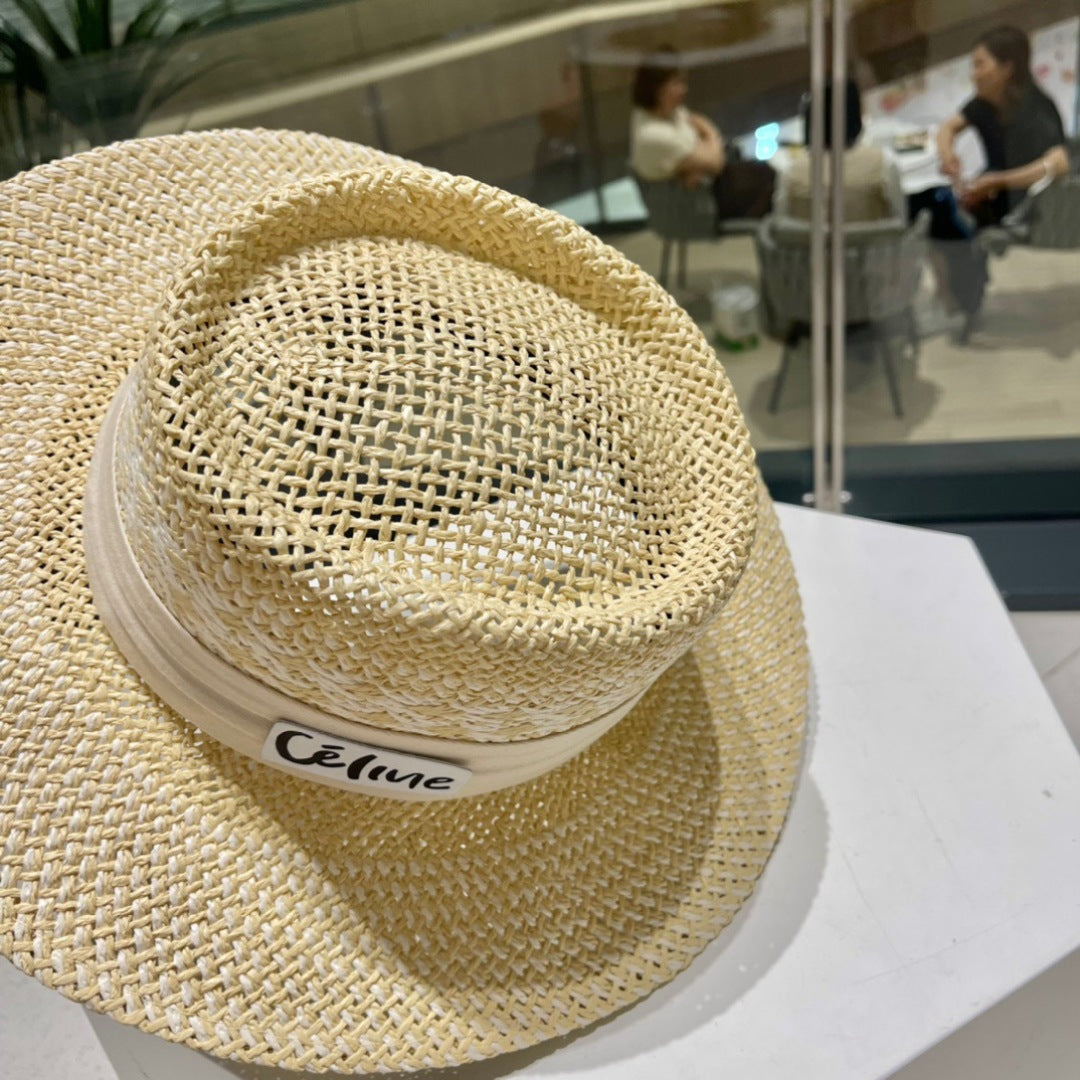WIDE BRIM HAT MODEL 652049 IN NATURAL WOVEN STRAW