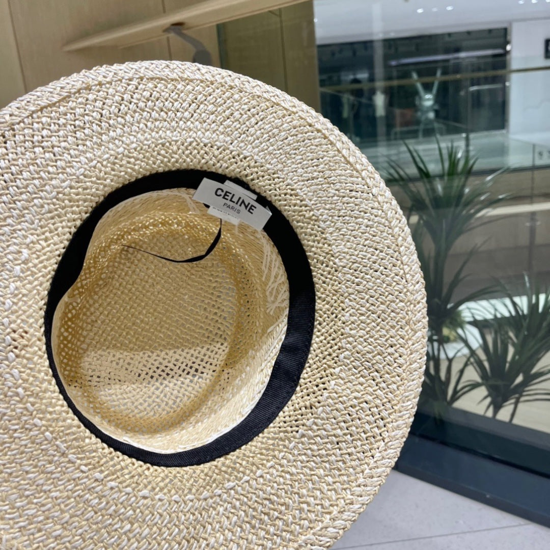 WIDE BRIM HAT MODEL 652049 IN NATURAL WOVEN STRAW