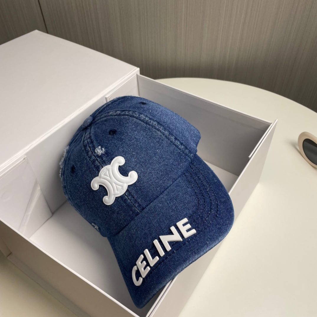 Celin Cap Blue Denim Fabric 210351