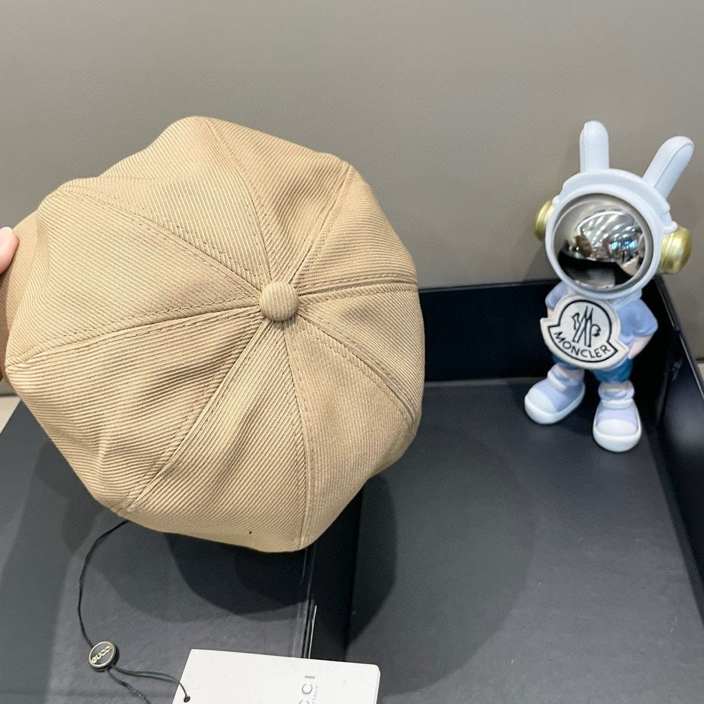 BAKER BOY CAP IN TORTILLA BROWN FABRIC 400794
