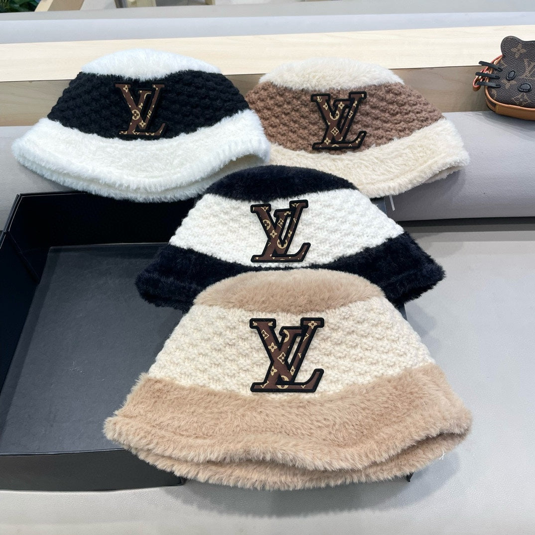 BUCKET HAT IN BEIGE MIX WHITE WOOL 421039