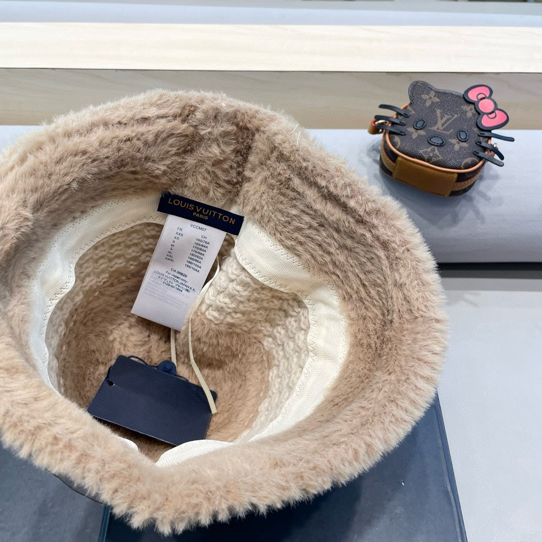 BUCKET HAT IN BEIGE MIX WHITE WOOL 421039