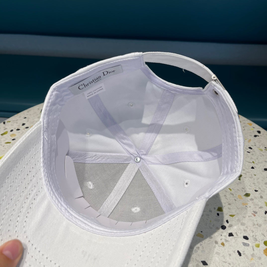 DIOR BASEBALL CAP IN WHITE COTTON 427795